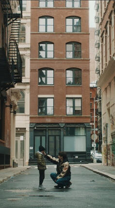 on the street